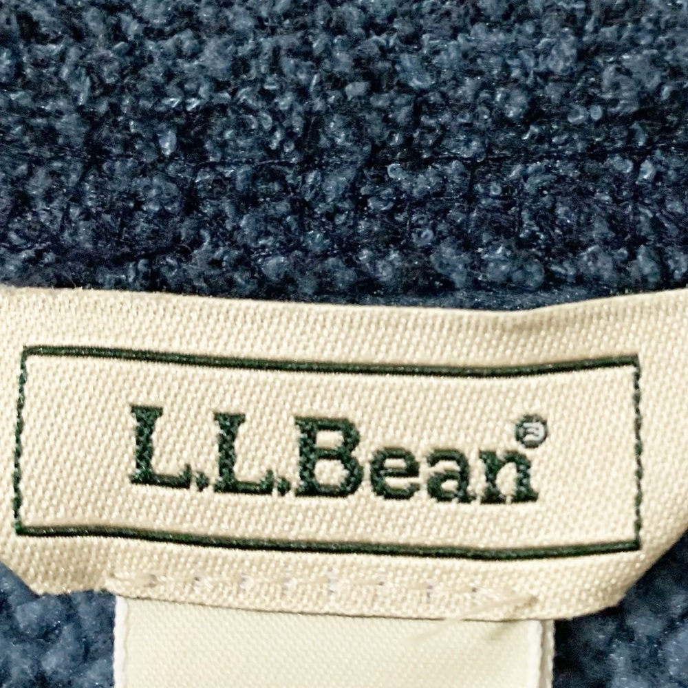 L.L. Bean Flecked Fleece Button Front Jacket Rounded Neckline Size Small - Picture 7 of 10